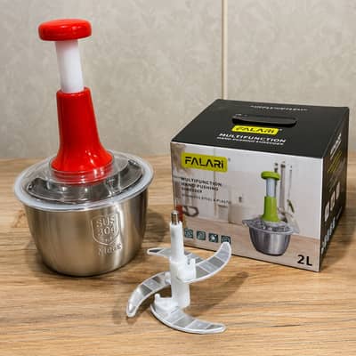 Manual Hand Pushing Chopper 2L Stainless Steel - Falari