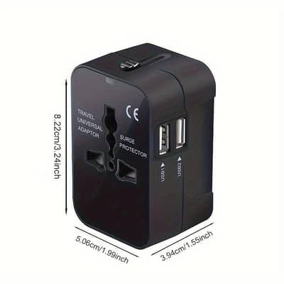 All-in-One Universal Travel Adapter with Surge Protector