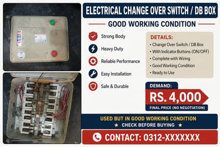 Electrical Changeover Switch / DB Box – Used – Good Condition