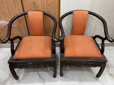 Traditional Wooden China Furniture Set – 2 Chairs + 2-Seater