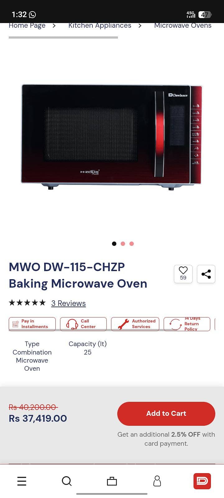 Dawlance Microwave 8