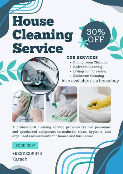 Cleaning services available all over karachi