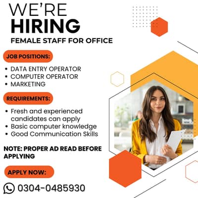 Female Office-based Data Entry / Computer Operator