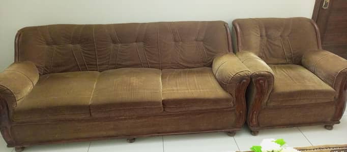 15 piece wooden sofa set with center table+ 2 side tables
