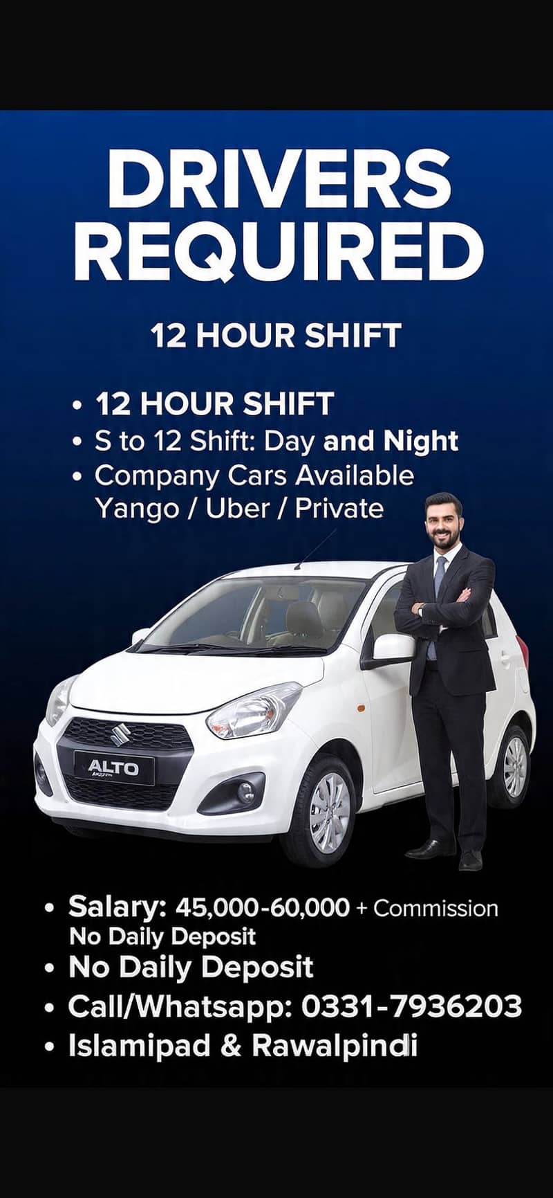 Need Driver for 12 hours shift 0
