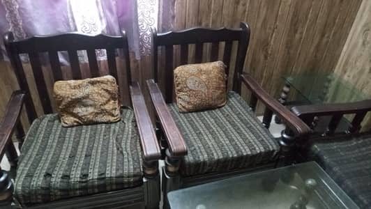 wooden sofa set 5 seater