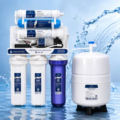 6-Stage Aquafier Domestic RO Water Purification Unit