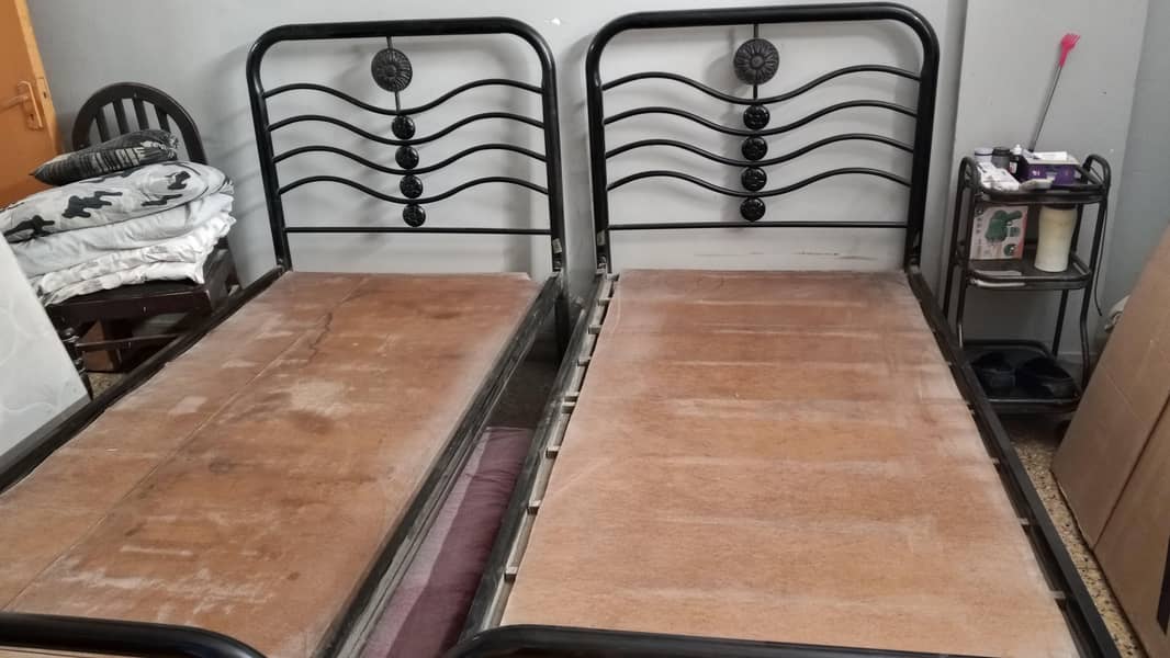 2 Iron Single Bed 2