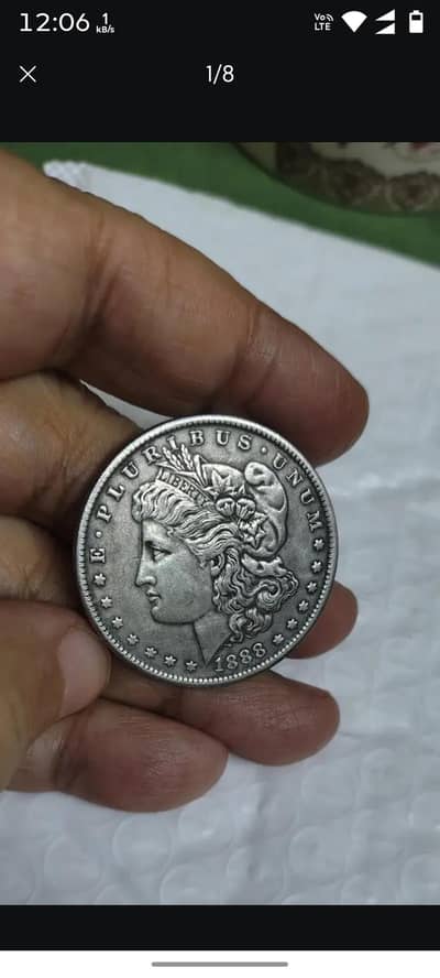 USA LIBERTY MORGAN DOLLAR 1888, OLD COIN RARE COIN, ANTIQUE COIN