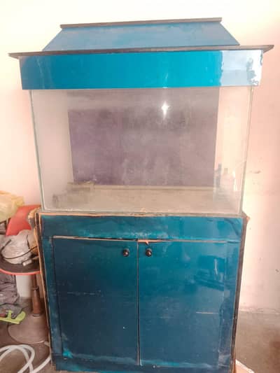 Fish aquarium with accessories for sale (used)