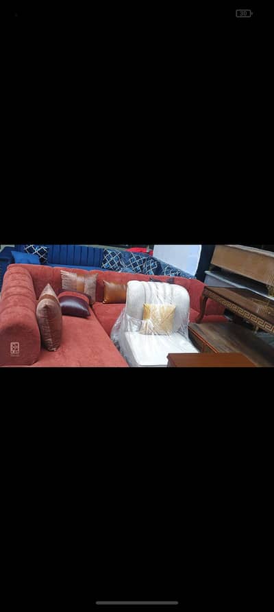 l shape sofa setting