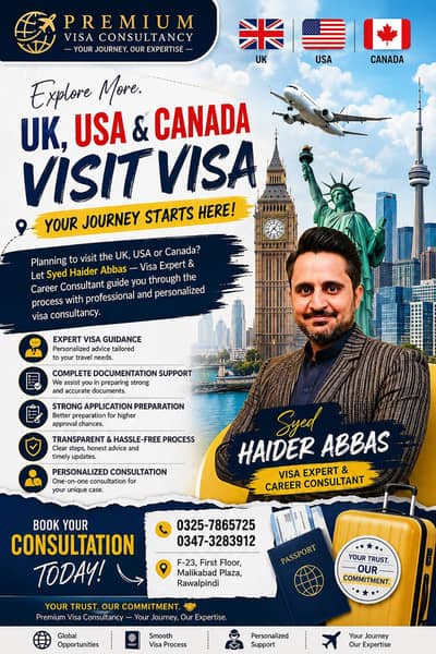 UK USA Canada Visit Visa Consultant | Rawalpindi