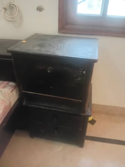 single bed with side tables