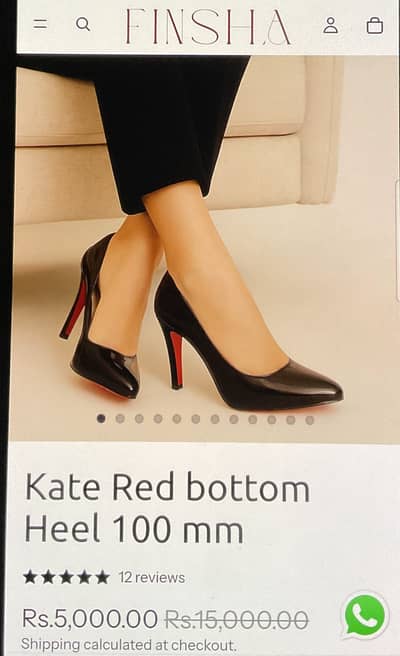 Kate red bottom heel by FINSHA