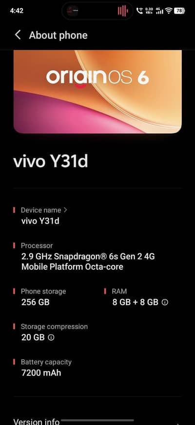 Vivo Y31D