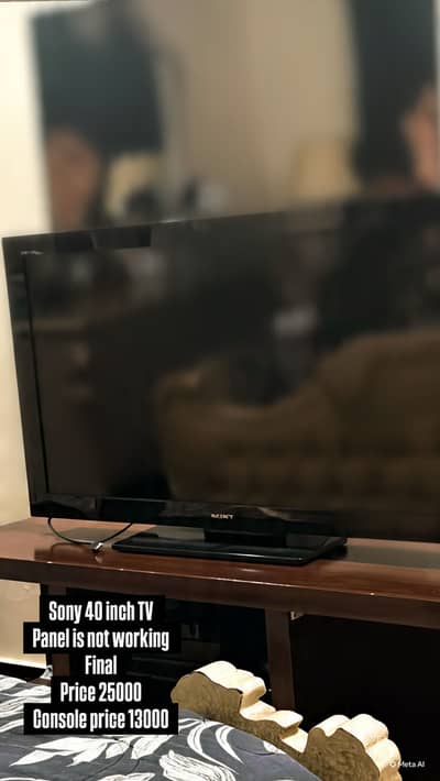 Tv and console and dinning table