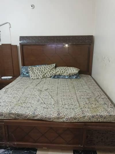 Bedroom set. Bed + side tables + cupboards + Dressing