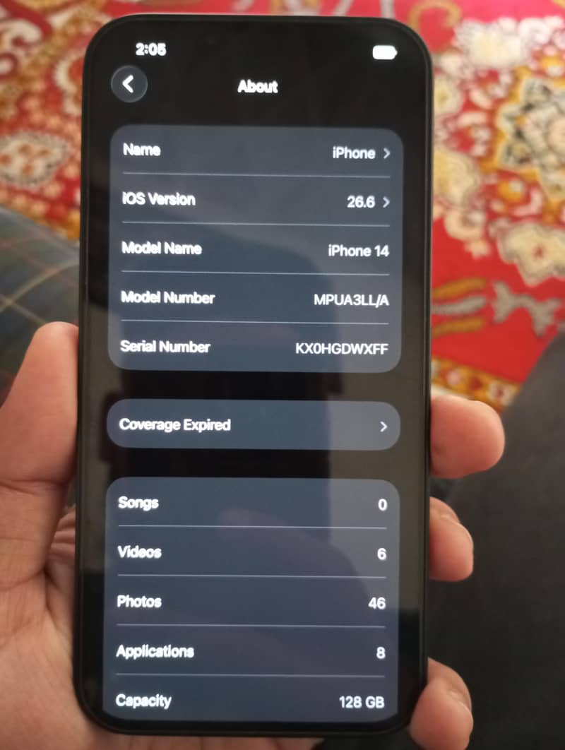 Apple iPhone 14 Jv Water Pack 128 GB Urgent sell 5