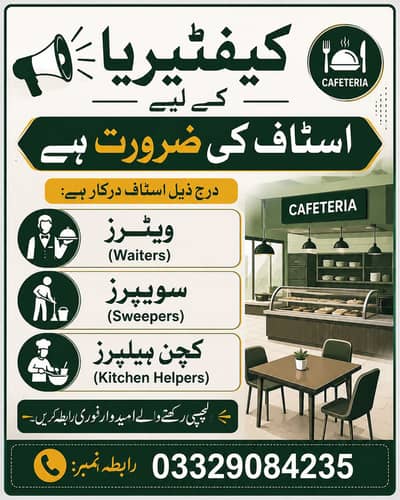 Staff reqired for university cafe