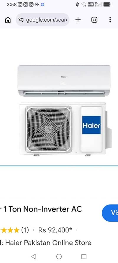 haier Ac only 3 months used for sell