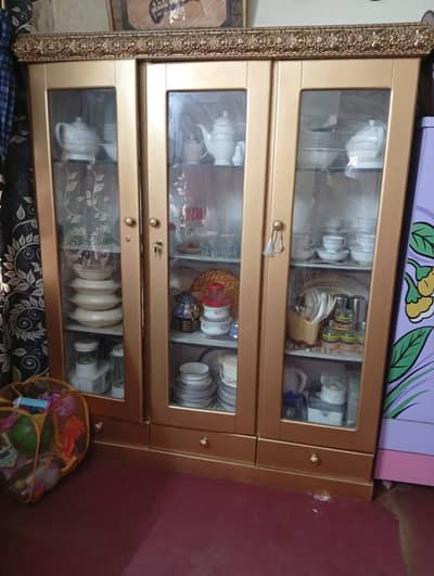 Multani style bed, dressing table and show case for sale