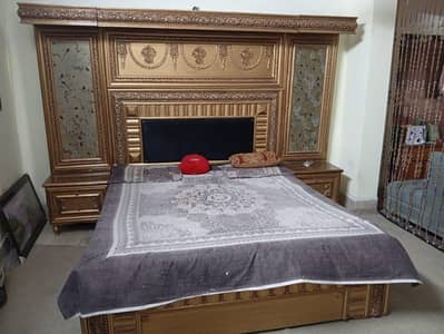 Multani style bed, dressing table and show case for sale
