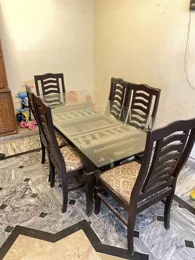 6 seater dining table with chairs for sale
