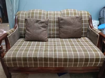 wooden sofa