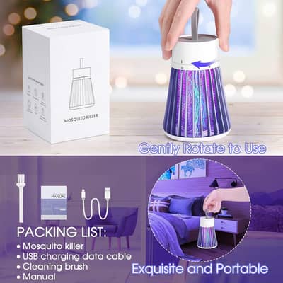 2 in 1 Mosquito Killer Lamp + Night Light - USB Charging - Baby Safe