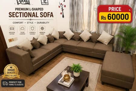 L-Shaped Sofa Set for Sale - Excellent Condition