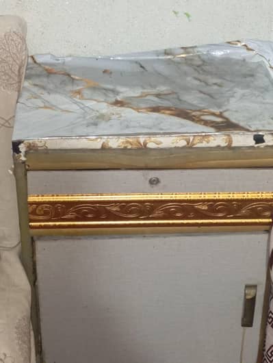 Bed with dressing table and 2 side table