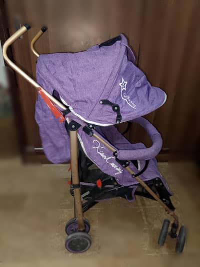 Imported Foldable Baby Stroller/ Pram - Purple (6.5/10 condition)