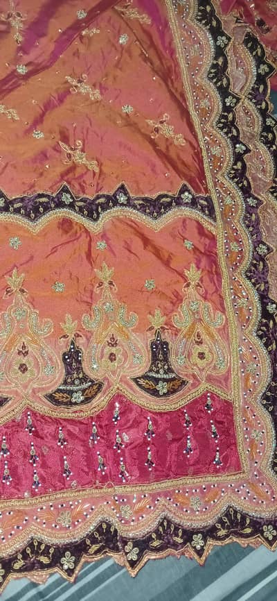 bridal lahnga orange clour
