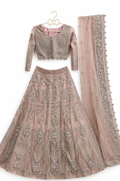 Luxury Nikkah Bridal Lehenga – Dubai – Worn Once