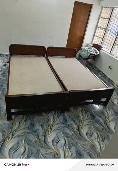 Brand New Two Aingle Beds Home Use
