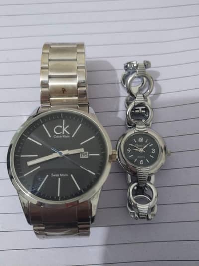 CK Swiss Men’s Watch + Gucci Ladies Watch Pair
