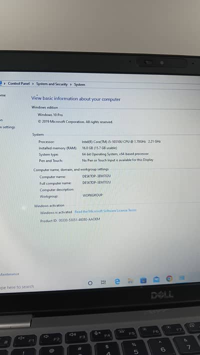 Dell core i5 vpr0 10th generation