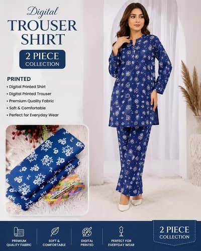 Ladies trouser shirt cotton