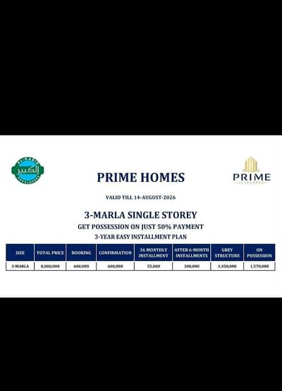 3 marla single story house for sale in al kabir town