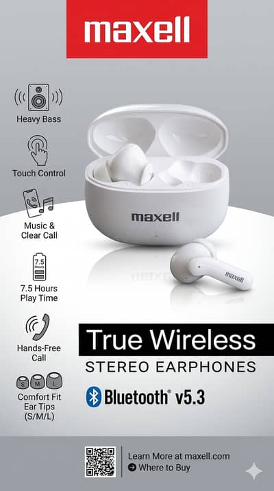 Maxell True Wireless Bluetooth Earphone MXH-BTW20
