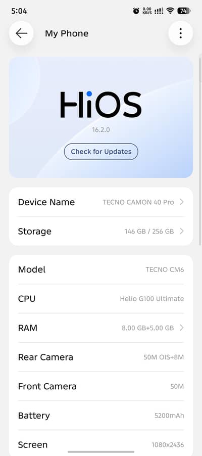 Tecno CAMON 40 Pro