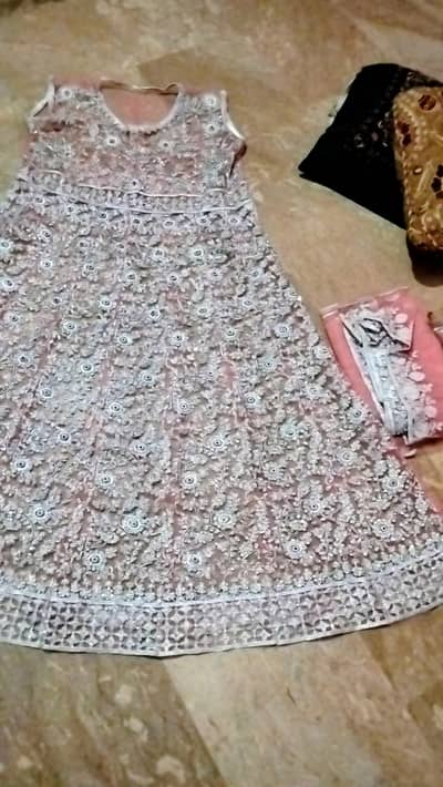 beautiful net Maxi tea pink colour