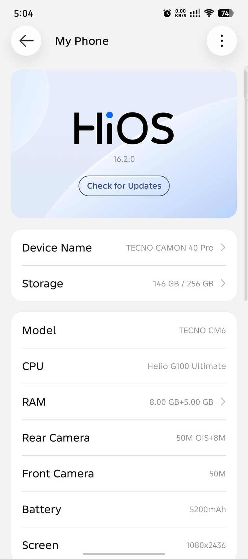 Tecno CAMON 40 Pro 0