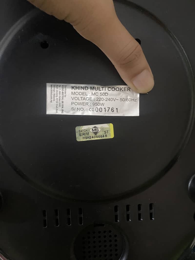 khind Multi Cooker 3