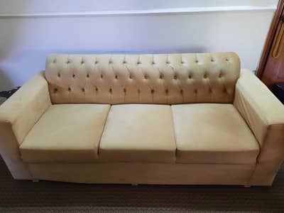 Stylish Beige 3 Seater Sofa – Drawing Room / Living Room