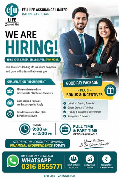 EFU Life – Sales Consultant / Financial Advisor | RYK