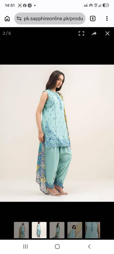 ORIGINAL SAPPHIRE EMBROIDERED 3-PIECE — HUGE 55% DISCOUNT