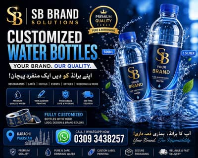 Customized water bottles for your own brand/private label bottles