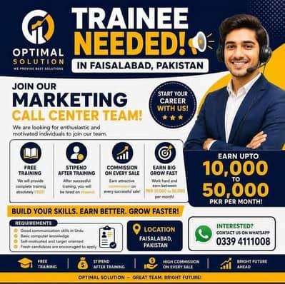 Trainees required for Call center Sales campaign