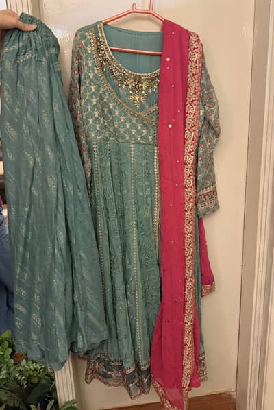 Maria B Angrakha, Sharara, Dupatta 3 piece